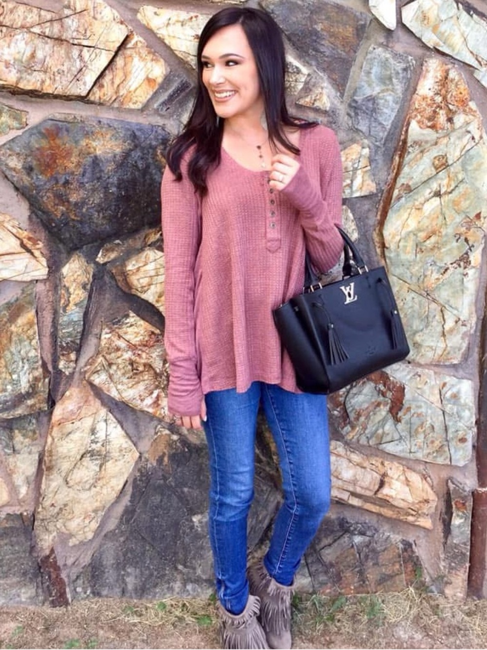 Wishlist mauve lightweight thermal tunic S